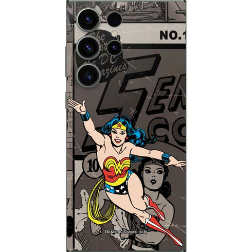 DC Comics Wonder Woman Vintage pose pattern Galaxy S25 Ultra Skin