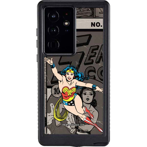 DC Comics Wonder Woman Vintage pose pattern Galaxy S24 Ultra Waterproof Case