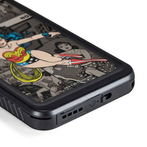 DC Comics Wonder Woman Vintage pose pattern Galaxy S24 Waterproof Case