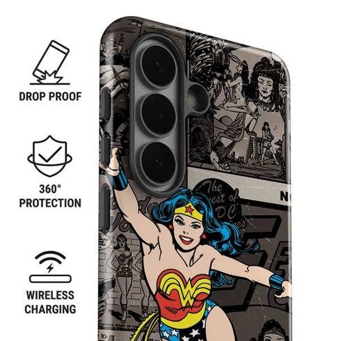 DC Comics Wonder Woman Vintage pose pattern Galaxy S26 Impact Case