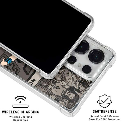 DC Comics Wonder Woman Vintage pose pattern Galaxy S26 Ultra Clear Case