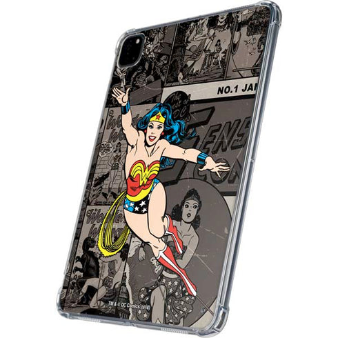 DC Comics Wonder Woman Vintage pose pattern iPad Pro 11in (2024) Clear Case