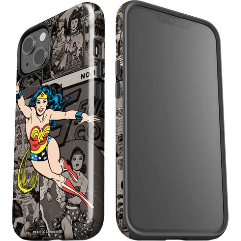 DC Comics Wonder Woman Vintage pose pattern iPhone 15 Impact Case