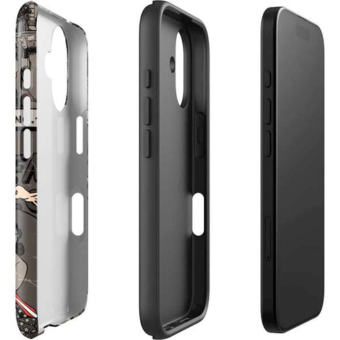 DC Comics Wonder Woman Vintage pose pattern iPhone 16 Plus Impact Case