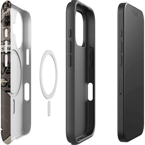 DC Comics Wonder Woman Vintage pose pattern iPhone 16 Plus Magsafe Impact Case
