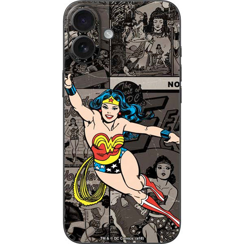 DC Comics Wonder Woman Vintage pose pattern iPhone 16 Plus Skin