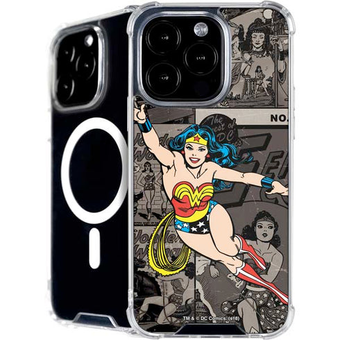 DC Comics Wonder Woman Vintage pose pattern iPhone 16 Pro MagSafe Case