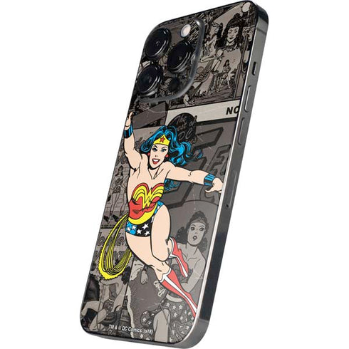DC Comics Wonder Woman Vintage pose pattern iPhone 16 Pro Skin