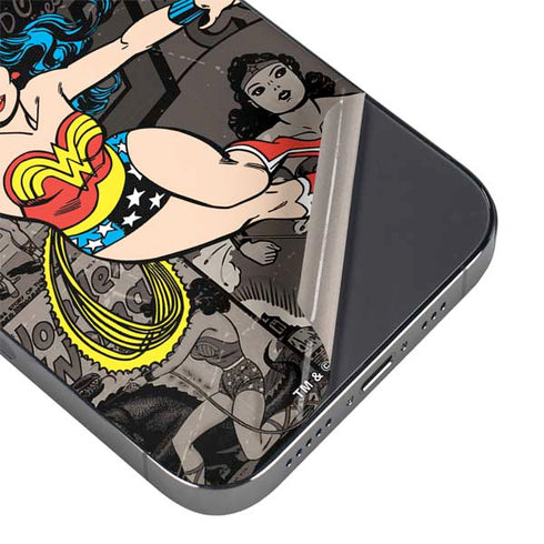 DC Comics Wonder Woman Vintage pose pattern iPhone 16 Pro Skin