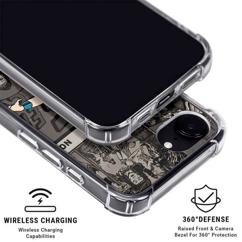 DC Comics Wonder Woman Vintage pose pattern iPhone 16e MagSafe Case