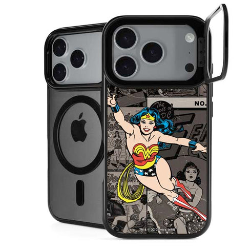 DC Comics Wonder Woman Vintage pose pattern iPhone 18 Pro Kickstand Case