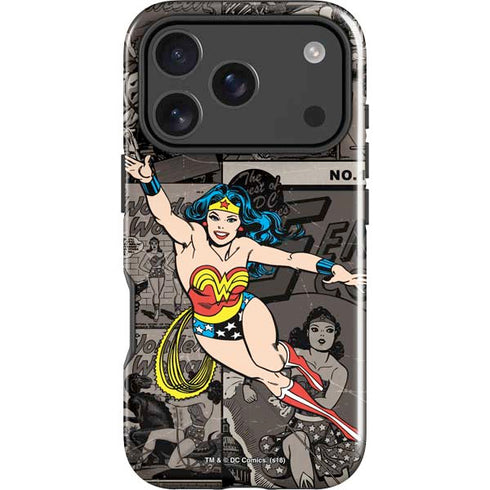 DC Comics Wonder Woman Vintage pose pattern iPhone 18 Pro Max Impact Case