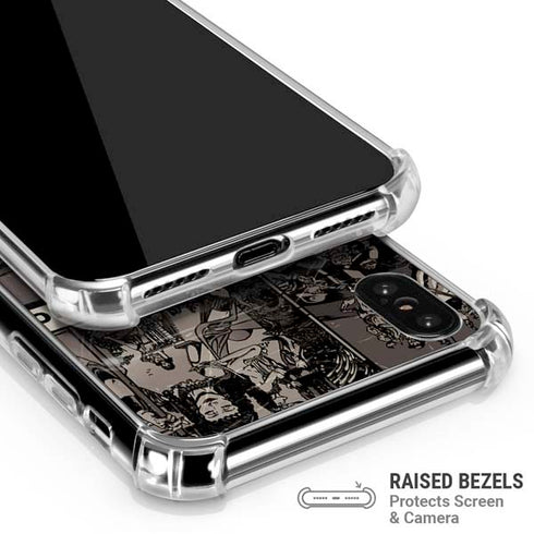 DC Comics Wonder Woman Vintage pose pattern iPhone X/XS Clear Case
