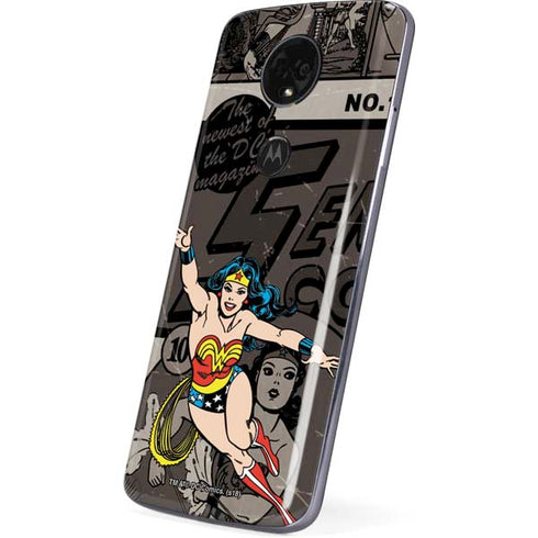 DC Comics Wonder Woman Vintage pose pattern Moto E5 Plus Skin