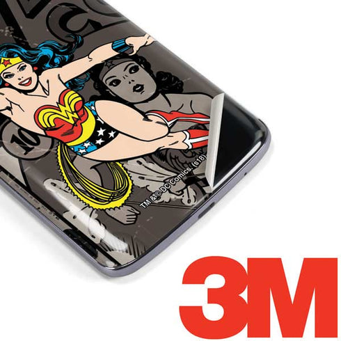 DC Comics Wonder Woman Vintage pose pattern Moto E5 Plus Skin