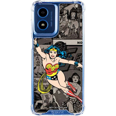 DC Comics Wonder Woman Vintage pose pattern Moto G 5G (2024) Clear Case