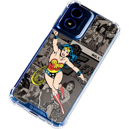 DC Comics Wonder Woman Vintage pose pattern Moto G 5G (2024) Clear Case