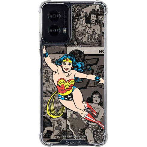 DC Comics Wonder Woman Vintage pose pattern Moto G Power 5G (2024) Clear Case
