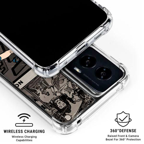 DC Comics Wonder Woman Vintage pose pattern Moto G Power 5G (2024) Clear Case