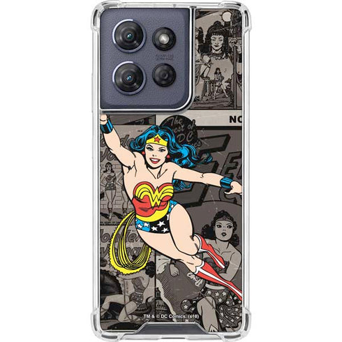 DC Comics Wonder Woman Vintage pose pattern Moto G Power 5G (2025) Clear Case