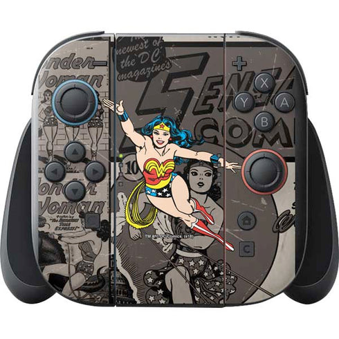 DC Comics Wonder Woman Vintage pose pattern Nintendo Switch 2 (2025) with Joy-Con Skin