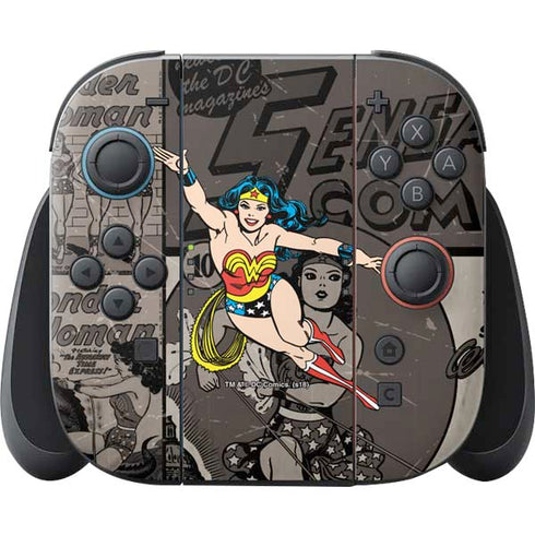 DC Comics Wonder Woman Vintage pose pattern Nintendo Skins