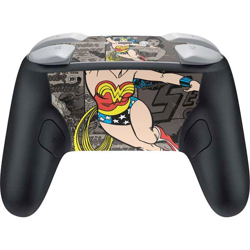DC Comics Wonder Woman Vintage pose pattern Nintendo Switch 2 (2025) Pro Controller Skin