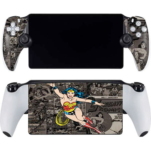 DC Comics Wonder Woman Vintage pose pattern PlayStation Portal Remote Player Skin