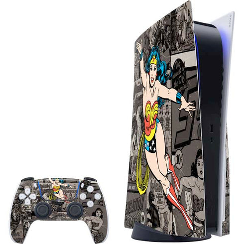 DC Comics Wonder Woman Vintage pose pattern PlayStation PS5 Skins