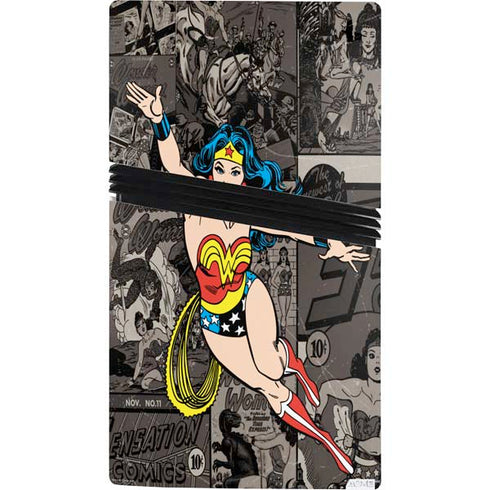 DC Comics Wonder Woman Vintage pose pattern PS5 Pro Bundle Skin