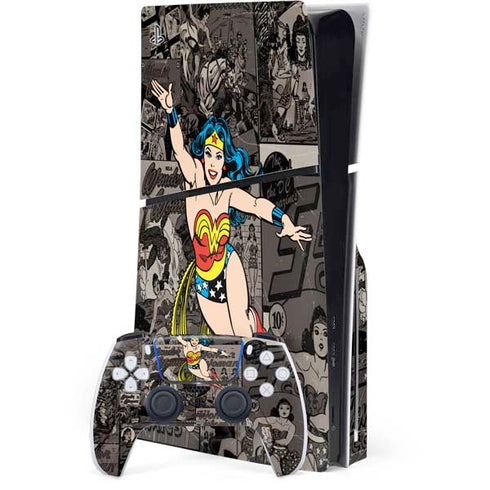 DC Comics Wonder Woman Vintage pose pattern PlayStation PS5 Skins