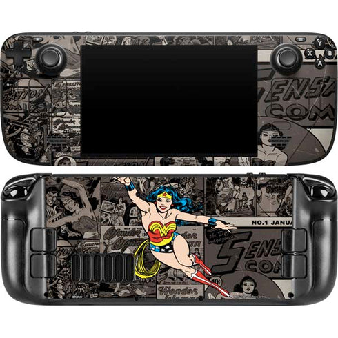 DC Comics Wonder Woman Vintage pose pattern Steam Deck Handheld Gaming Computer OLED Skin