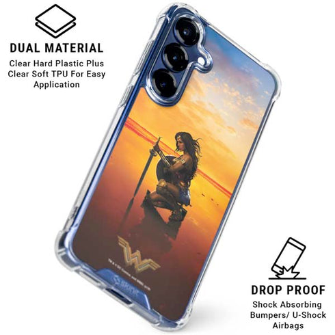 DC Comics Wonder Woman Character Movie Poster Galaxy S25 Clear Case