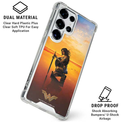 DC Comics Wonder Woman Character Movie Poster Galaxy S25 Ultra Clear Case
