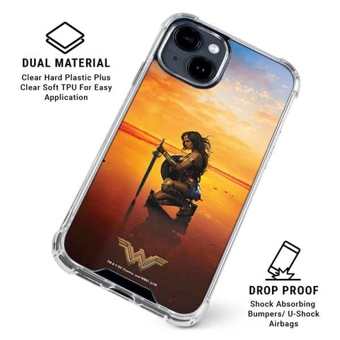 DC Comics Wonder Woman Character Movie Poster iPhone 15 Clear Case
