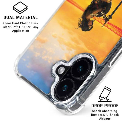DC Comics Wonder Woman Character Movie Poster iPhone 16 Plus Clear Case