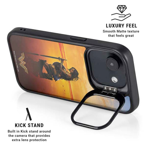 DC Comics Wonder Woman Character Movie Poster iPhone 16e Kickstand Case