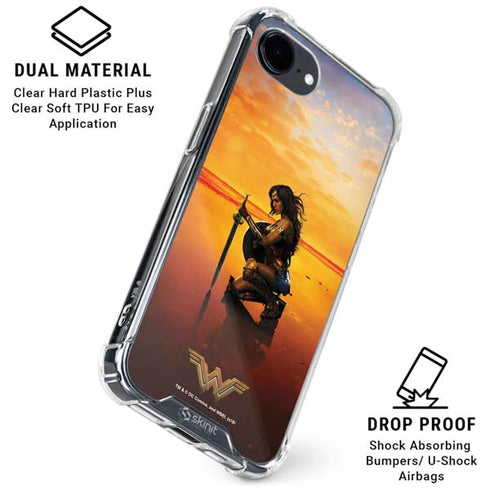 DC Comics Wonder Woman Character Movie Poster iPhone 16e Clear Case