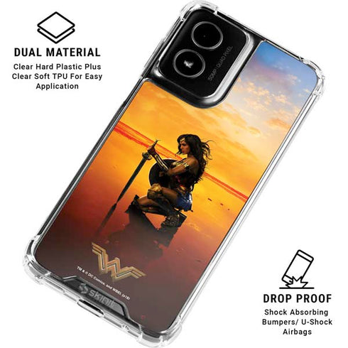 DC Comics Wonder Woman Character Movie Poster Moto G Power 5G (2024) Clear Case