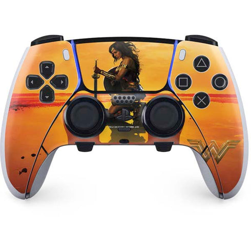 DC Comics Wonder Woman Character Movie Poster PS5 DualSense Edge Pro Controller Skin