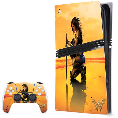 DC Comics Wonder Woman Character Movie Poster PS5 Pro Bundle Skin