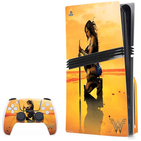 DC Comics Wonder Woman Character Movie Poster PS5 Pro Disk Bundle Skin