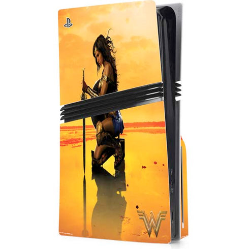 DC Comics Wonder Woman Character Movie Poster PS5 Pro Disk Console Skin