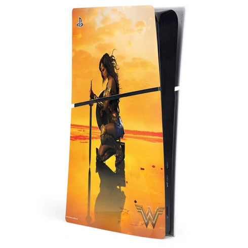 DC Comics Wonder Woman Character Movie Poster PS5 Slim Digital Edition Console Skin