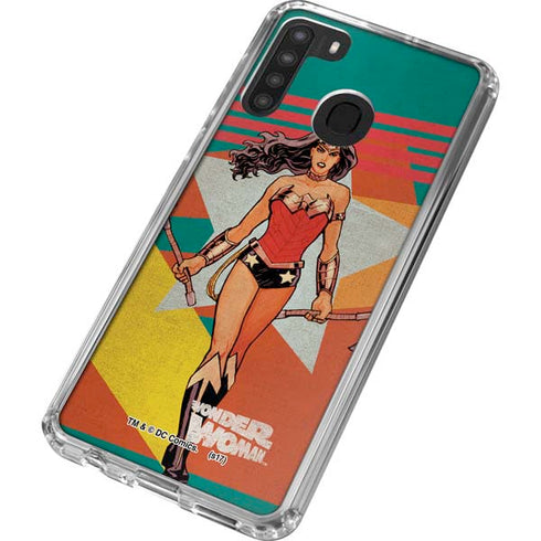 DC Comics Wonder Woman New 52 Comic Cover #23 Art By Cliff Chiang Galaxy A21 Clear Case