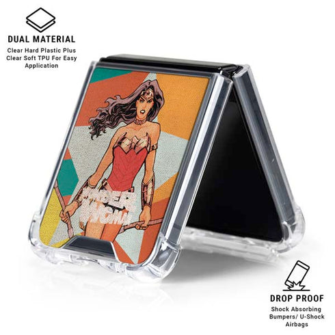 DC Comics Wonder Woman New 52 Comic Cover #23 Art By Cliff Chiang Galaxy Z Flip6 Clear Case