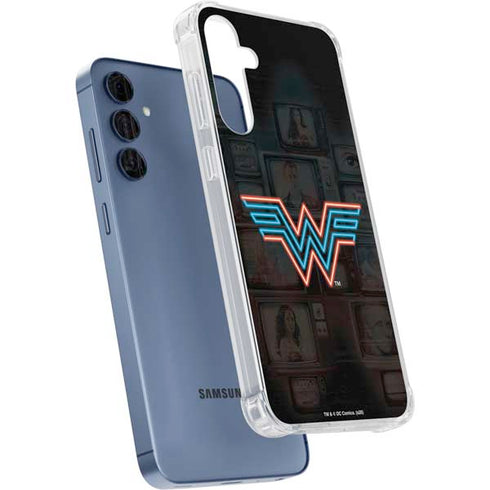 Wonder Woman 1984 (2020) Neon Logo Galaxy A55 5G Clear Case