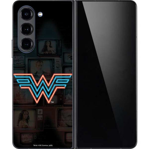 Wonder Woman 1984 (2020) Neon Logo Galaxy Z Fold5 5G Skin