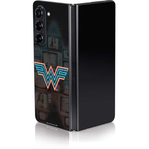 Wonder Woman 1984 (2020) Neon Logo Galaxy Z Fold5 5G Skin