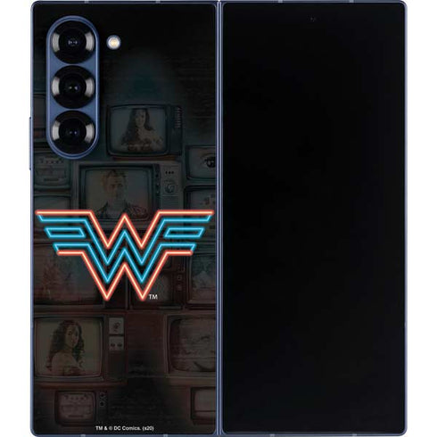 Wonder Woman 1984 (2020) Neon Logo Galaxy Z Fold6 Skin